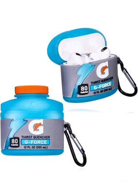 Airpods pro 2 3D Case | Cartoon Silicone Cover | Gatorade Blue